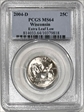 2004-D 25C Wisconsin Extra Leaf Low MS64