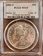 1886-S $1 MS65