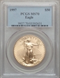 1997 $50 Gold Eagle MS70