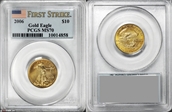 2006 $10 Gold Eagle  First Strike MS70