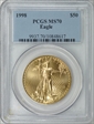 1998 $50 Gold Eagle MS70