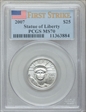 2007 $25 Statue of Liberty First Strike MS70