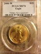 2006-W $25 Burnished Gold Eagle SP70
