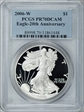 2006-W $1 Eagle-20th Anniversary PR70DCAM