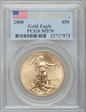 2008 $50 Gold Eagle First Strike MS70