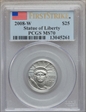 2008-W $25 Burnished St. of Liberty First Strike SP70