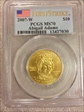 2007-W $10 Abigail Adams First Strike MS70