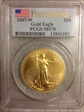 2007-W $50 Burnished Gold Eagle First Strike SP70