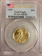 2009 $10 Gold Eagle First Strike MS70