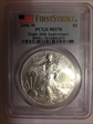 2006-W $1 Burnished Silver Eagle 20th Anniversary First Strike SP70