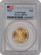 2010 $10 Gold Eagle First Strike MS70