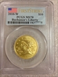 2010-W $10 Buchanan's Liberty First Strike MS70