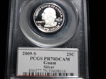2009-S 25C Guam Silver PR70DCAM