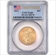 2011 $25 Eagle-25th Anniversary First Strike MS70