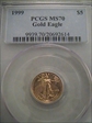1999 $5 Gold Eagle MS70