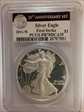 2011-W $1 Silver Eagle 25th Anniversary Set First Strike PR70DCAM