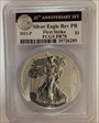 2011-P $1 Silver Eagle Rev PR 25th Anniversary Set First Strike PR70