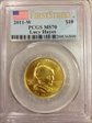 2011-W $10 Lucy Hayes First Strike MS70