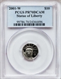 2001-W $10 Statue of Liberty PR70DCAM