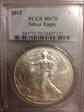 2012 $1 Silver Eagle MS70