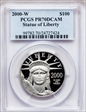 2000-W $100 Statue of Liberty PR70DCAM