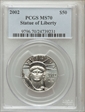 2002 $50 Statue of Liberty MS70