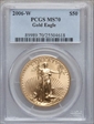 2006-W $50 Burnished Gold Eagle SP70