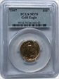 1997 $10 Gold Eagle MS70