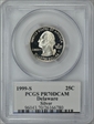 1999-S 25C Delaware Silver PR70DCAM