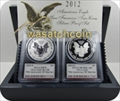 2012-S $1 Silver Eagle Rev PR  75th Anniversary SF Mint Set PR70