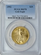 1992 $25 Gold Eagle MS70