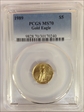 1989 $5 Gold Eagle MS70