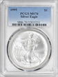 1995 $1 Silver Eagle MS70