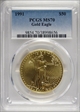 1991 $50 Gold Eagle MS70
