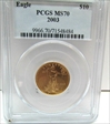 2003 $10 Gold Eagle MS70