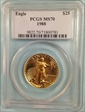 1988 $25 Gold Eagle MS70