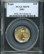2001 $10 Gold Eagle MS70
