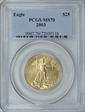2003 $25 Gold Eagle MS70