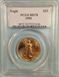 1993 $25 Gold Eagle MS70