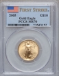 2005 $10 Gold Eagle  First Strike MS70
