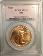 1986 $50 Gold Eagle MS70