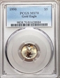 1990 $5 Gold Eagle MS70