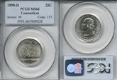 1999-D 25C Connecticut MS66