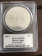 2014 $1 Silver Eagle First Strike Mercanti Signature MS70