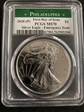 2020-(P) $1 Silver Eagle - Emergency Issue Struck at Philadelphia First Day of Issue MS70