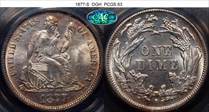 1877-S 10C MS63