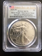 2020-(P) $1 Silver Eagle - Emergency Issue Struck at Philadelphia First Day of Issue MS70
