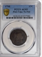 1795 1/2C Plain Edge, No Pole AG3BN
