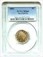 1883 5C No CENTS MS66