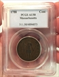 1788 Cent Massachusetts, Period AU50BN